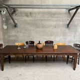 Old 3m fir farm table late 19th early 20th