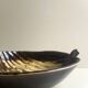Stylised and signed glazed ceramic salad bowl, France circa 1970.