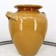 Large vintage yellow glazed terracotta jar vase