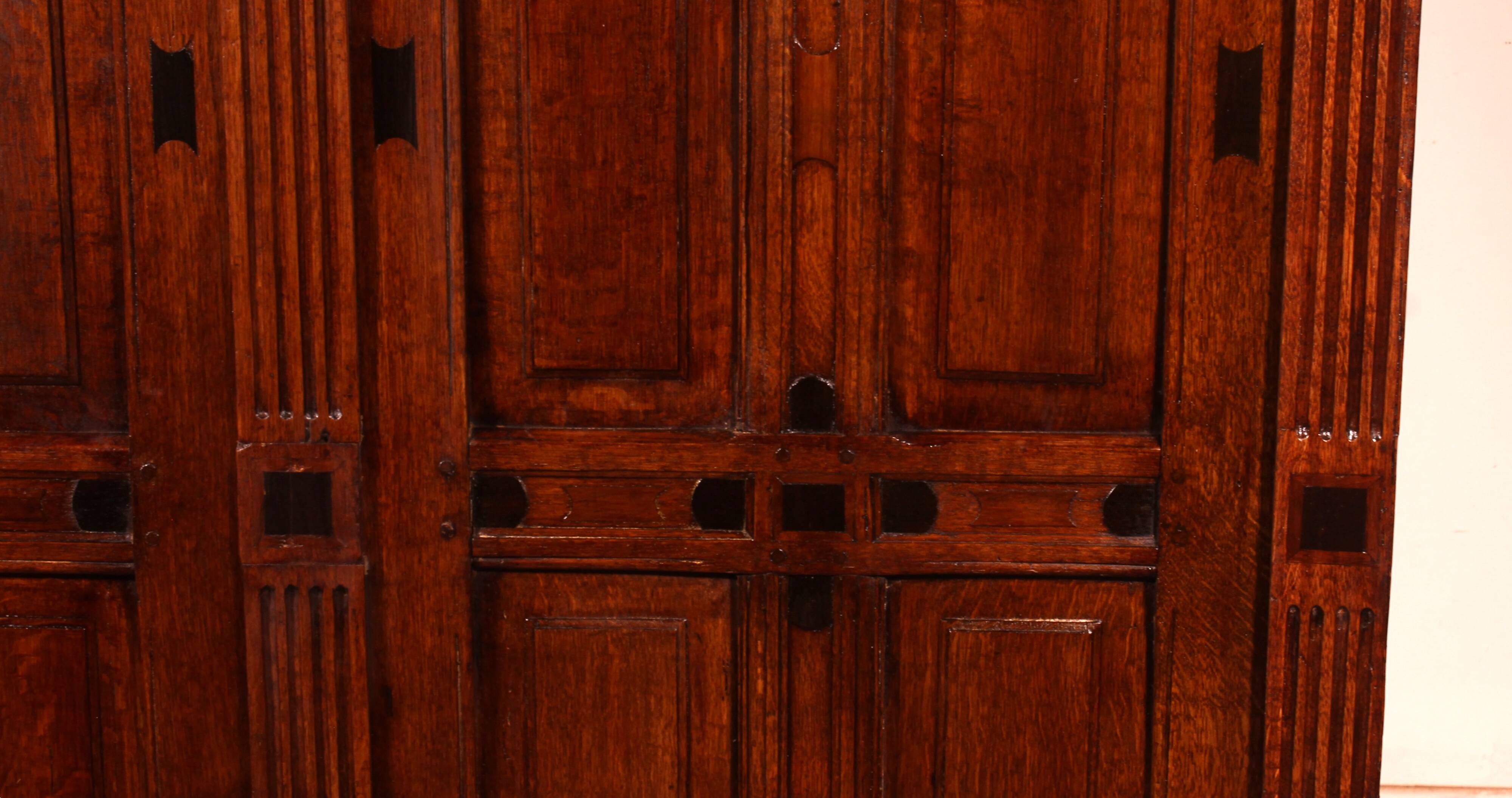 Buffet 2 Portes En Chêne Et ébène Du 17° Siècle - Pays-bas