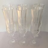 Set of 6 Crystal flutes
