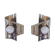2 metal wall lights from the Maison Sciolari, Italy 1970