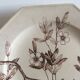 Set of 11 octagonal plates with English faience flowers 1870