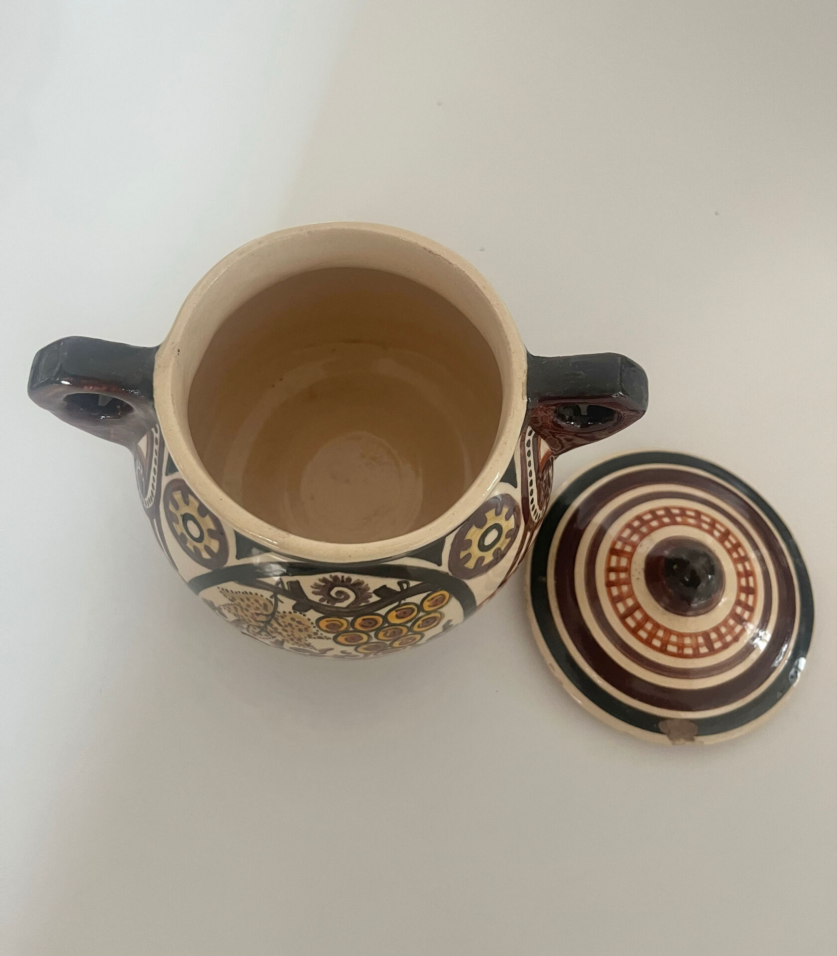 Antique tea and coffee service signed Paul Fouiffen Quimper