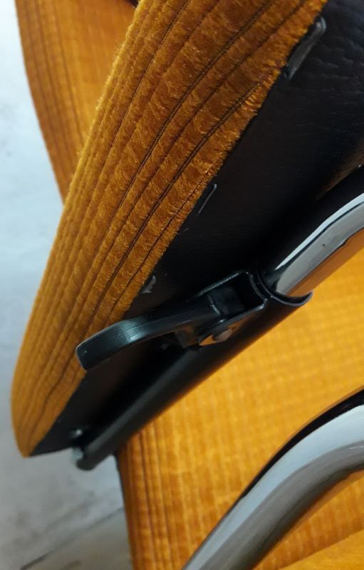 Deckchair Lama chrome vintage fabric