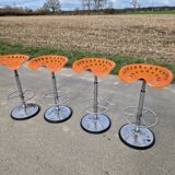 Set of 4 bar stools by Etienne Fermigier for MIRIMA