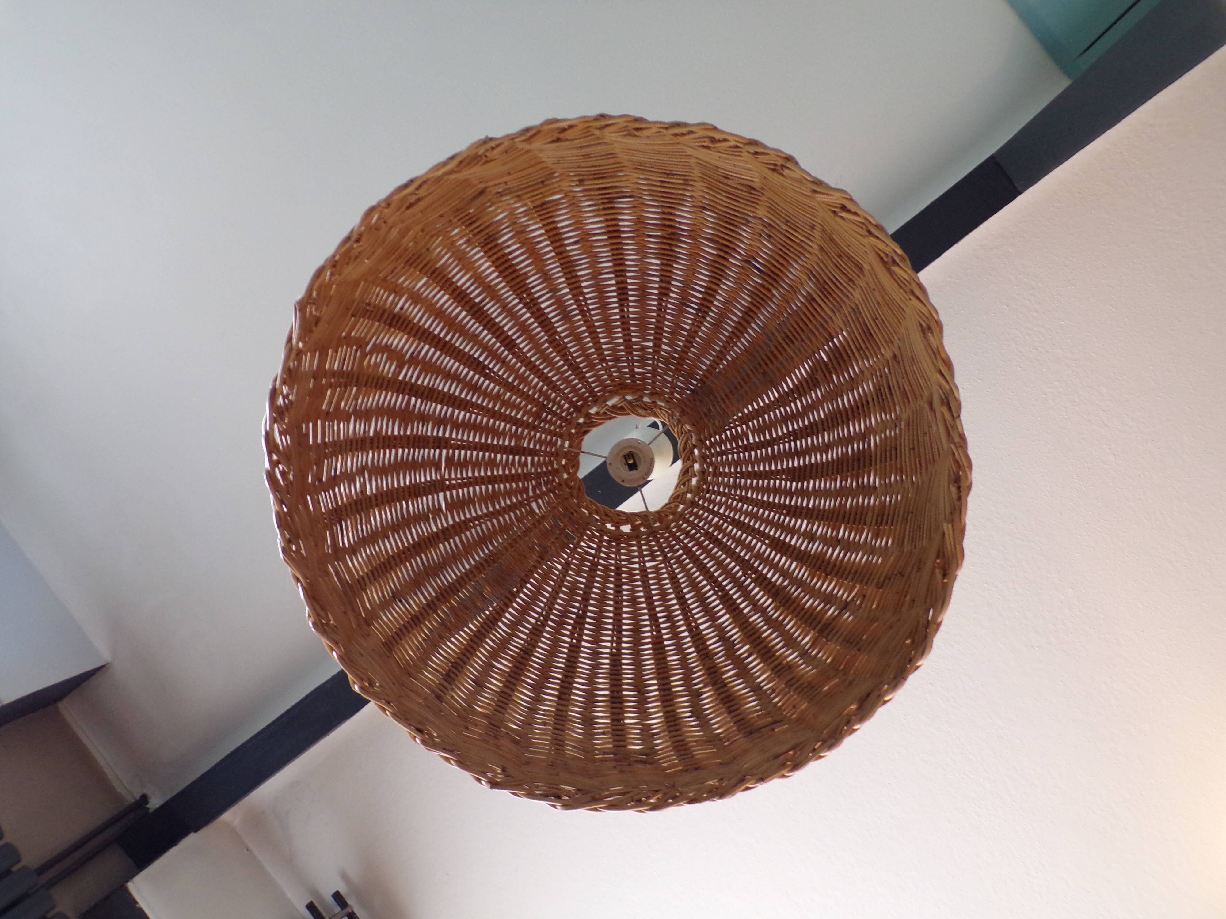 Vintage wicker pendant light Ø55cm