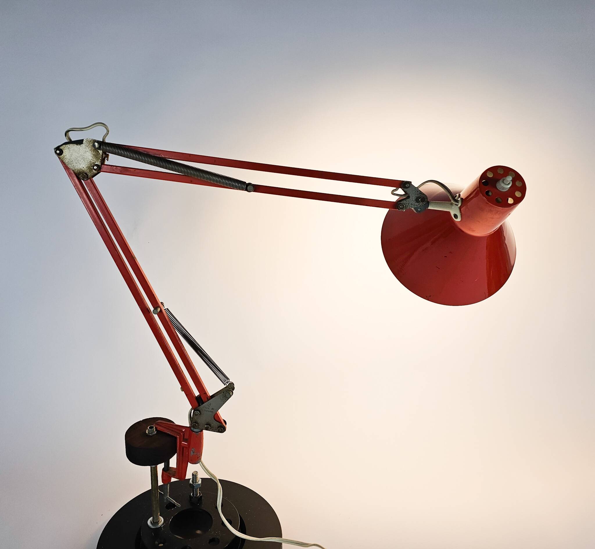 HCF - architectenlamp - klemlamp - model 84 - Denemarken - 1970's