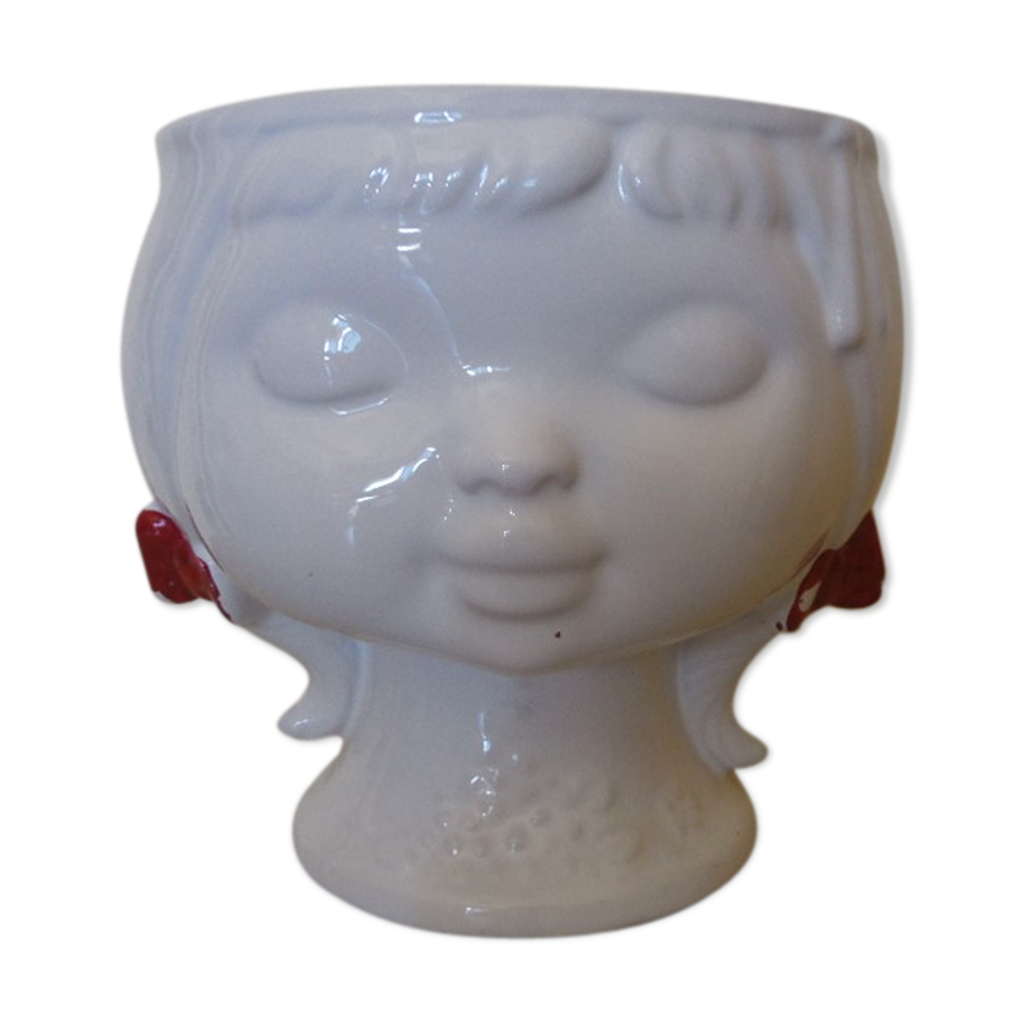 Vase forme visage jeune fille Selency