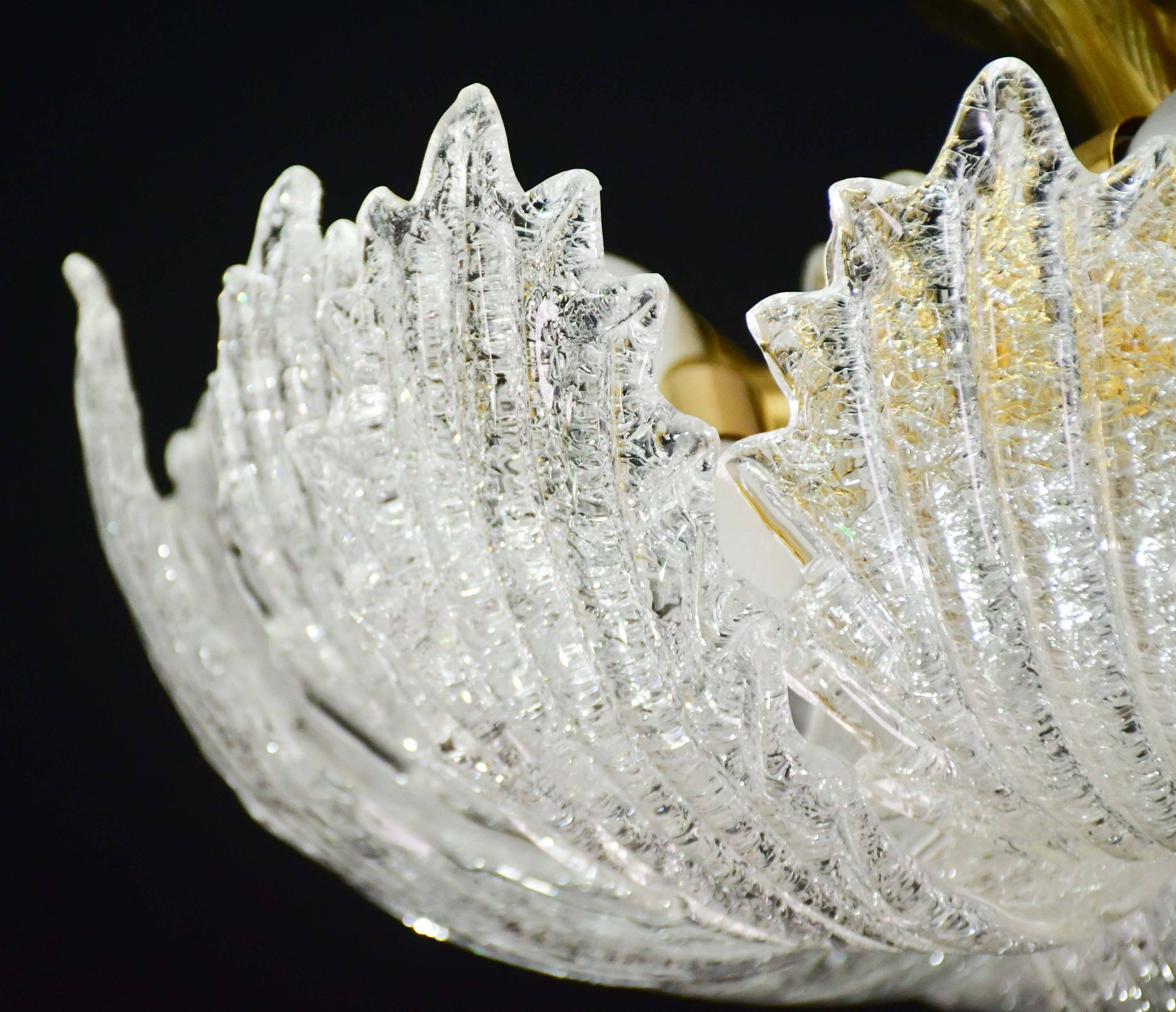 Garda, luxury Italian Murano glass ceiling light or flush mount, 1980s