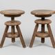 Set of 2 wooden stools