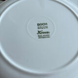 Set of 6 vintage 1970 Boch La Louvière dessert plates, kimono design.