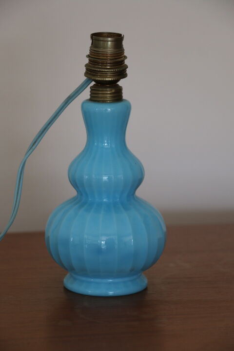 Pair of feet of lamps opaline Chattard