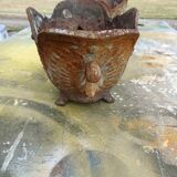 Pair of enamelled cast iron planters from 1900 from Charleville-Mézières