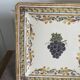 Vintage italian wall decorative plate tiffany yellow grape 30x30cm