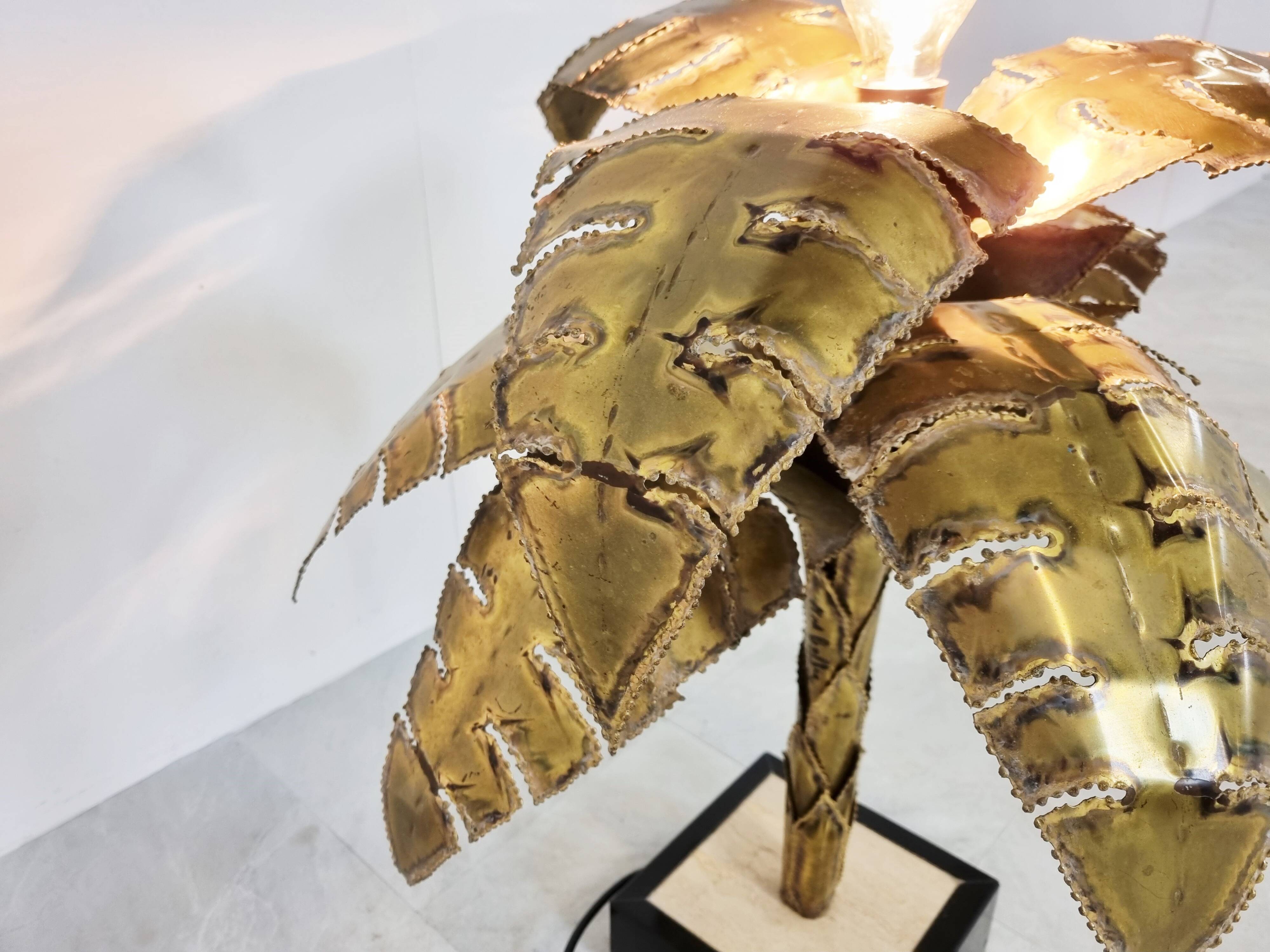 Maison jansen palm table lamp, 1970s