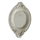 Large oval dish in sculpted white ceramic