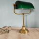 lampe de notaire , banquier opaline verte