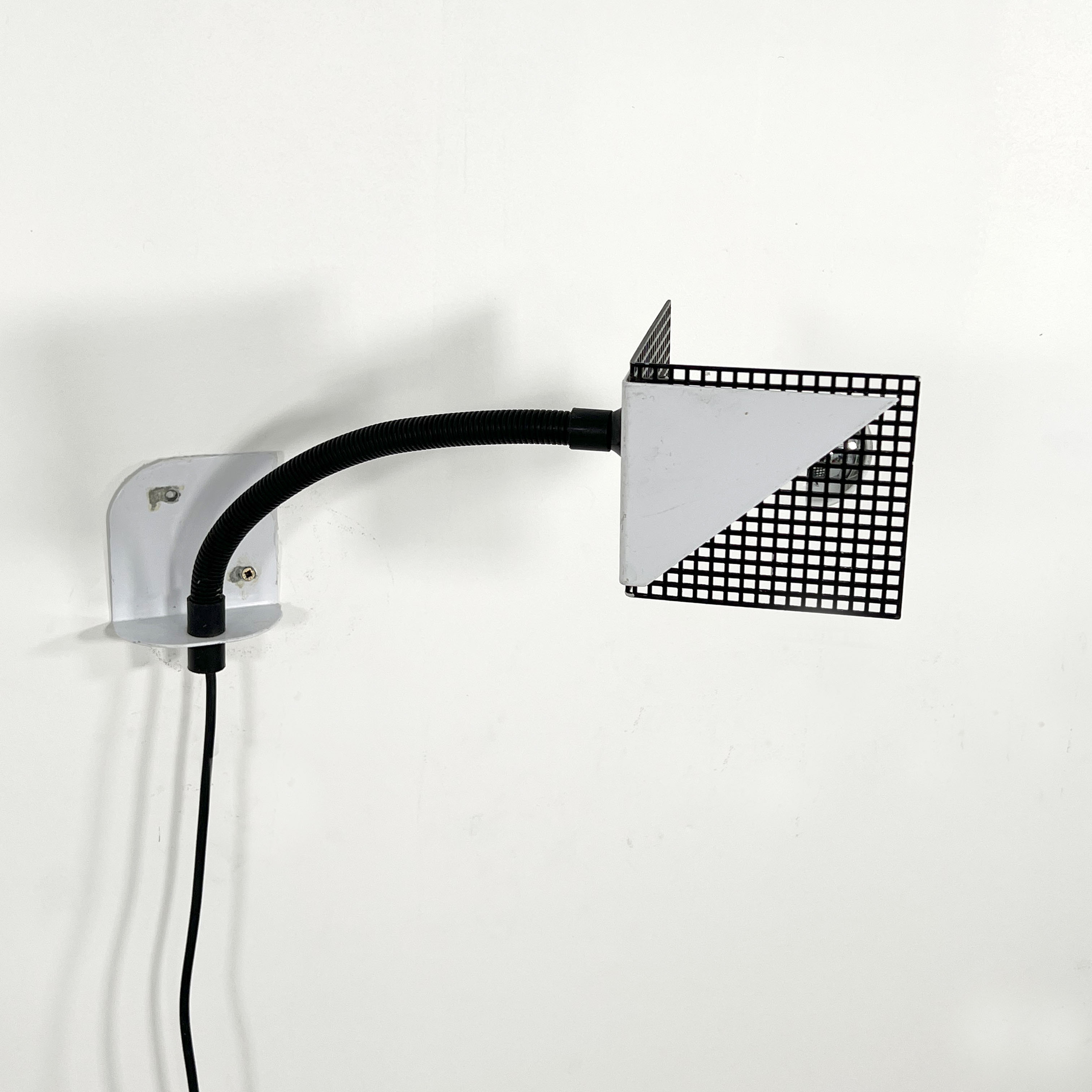 Adjustable metal wall lamp with geometric shapes, 1980