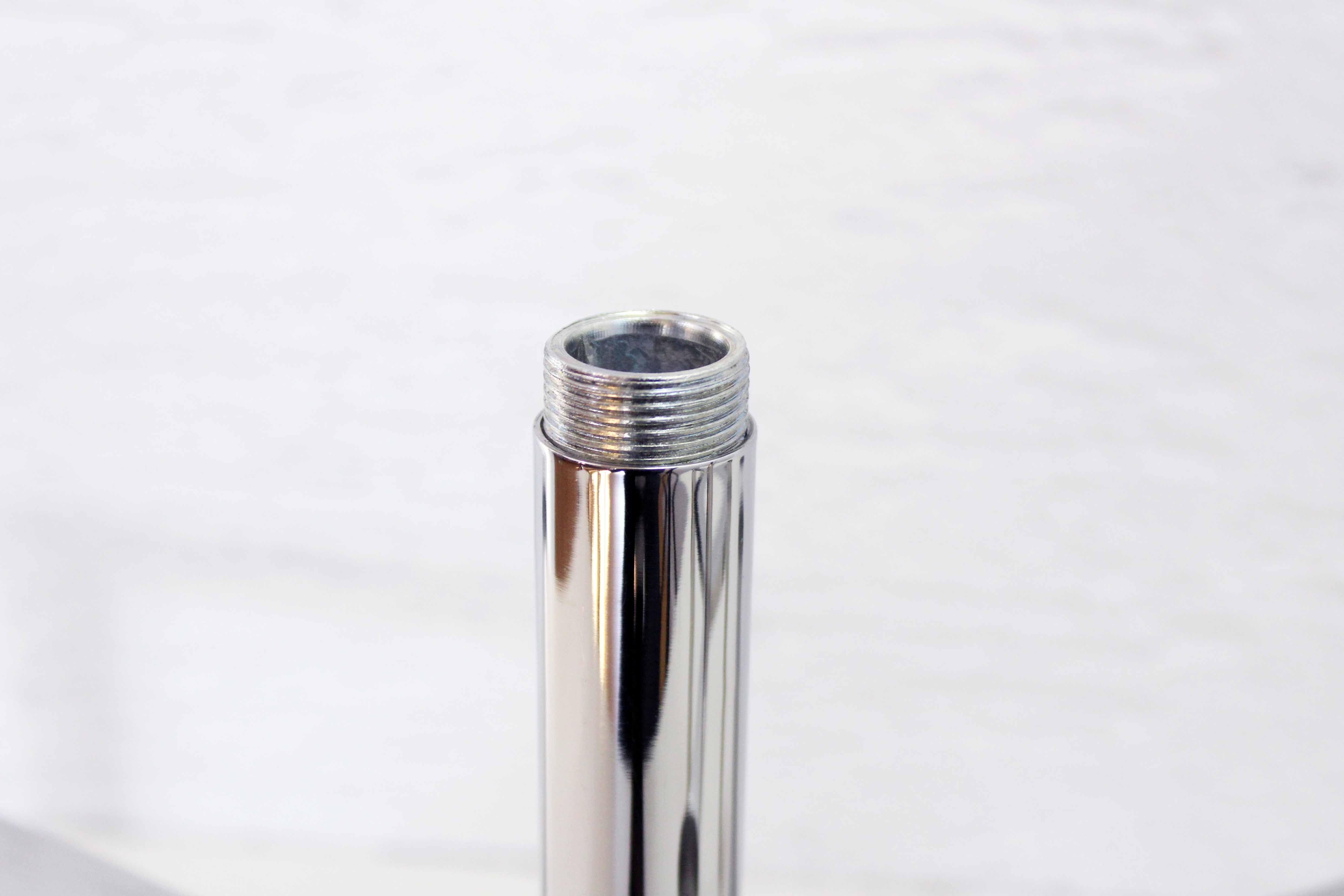 Modular chandelier in chrome-plated metal