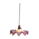 Suspension, abat-jour en verre rose