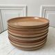 Lot de 9 assiettes plates en grès artisanal années 70
