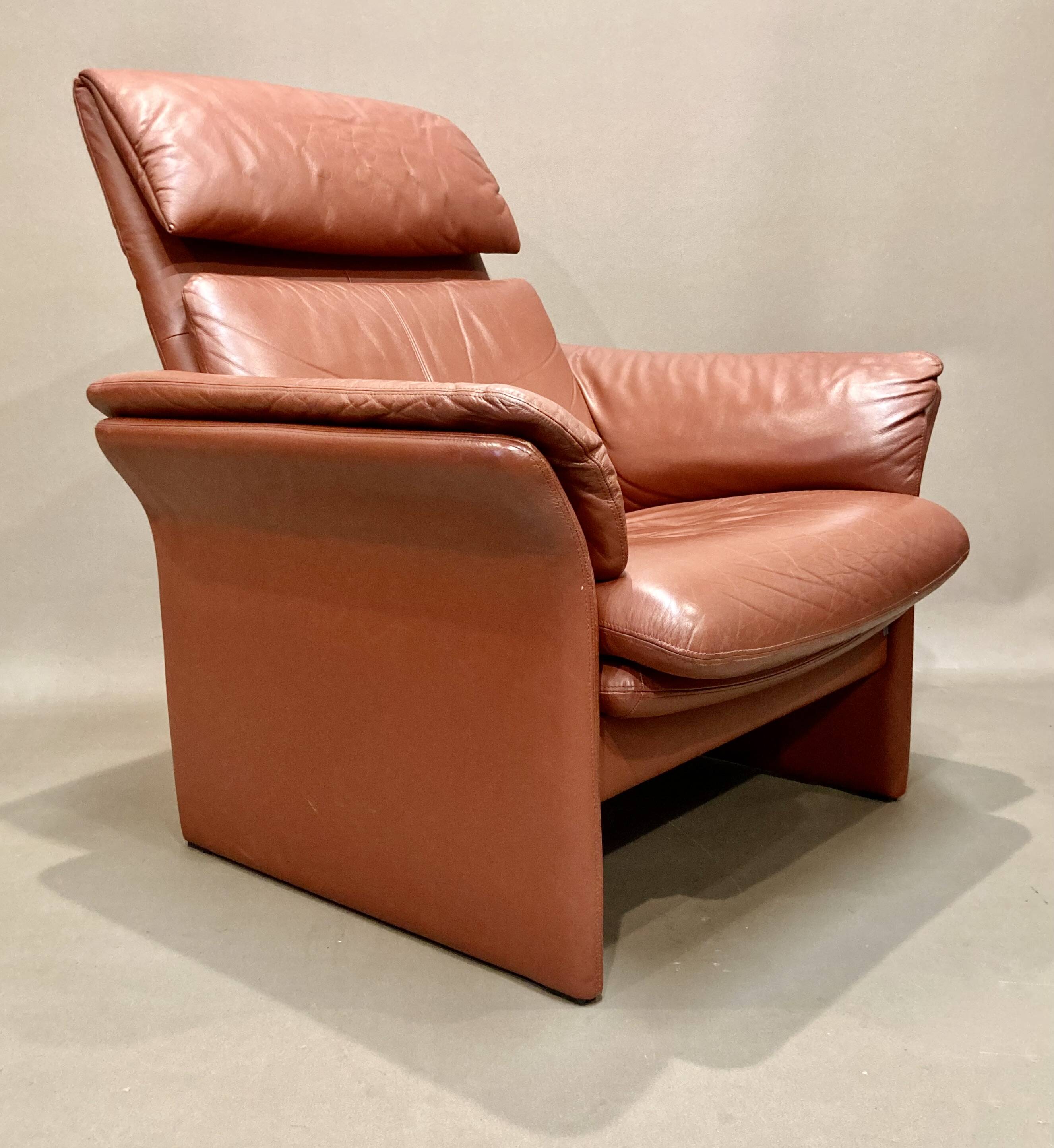 "Erpo" high designer leather armchair