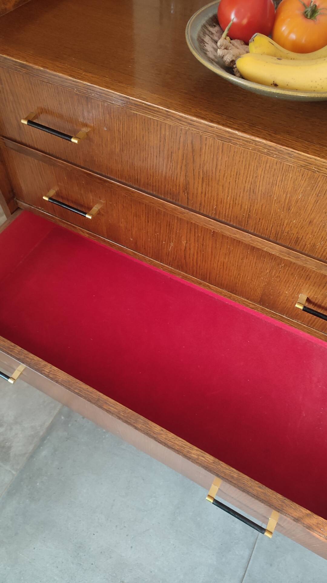 1960s compass leg chest of drawers