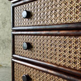 Vintage rattan chest of drawers "Maison Maugrion" R.Bobois