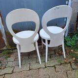 Pair of Baumann chairs, "seagull" model