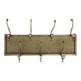 Gold metal wire mesh wall coat rack