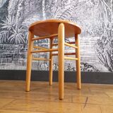 Scandinavian wooden stool 1960