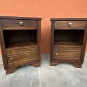 Pair of vintage Art Deco bedside tables from the 1950s