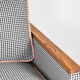 Mid-century original armchair Cube, 1970s,  restored, pied de poule