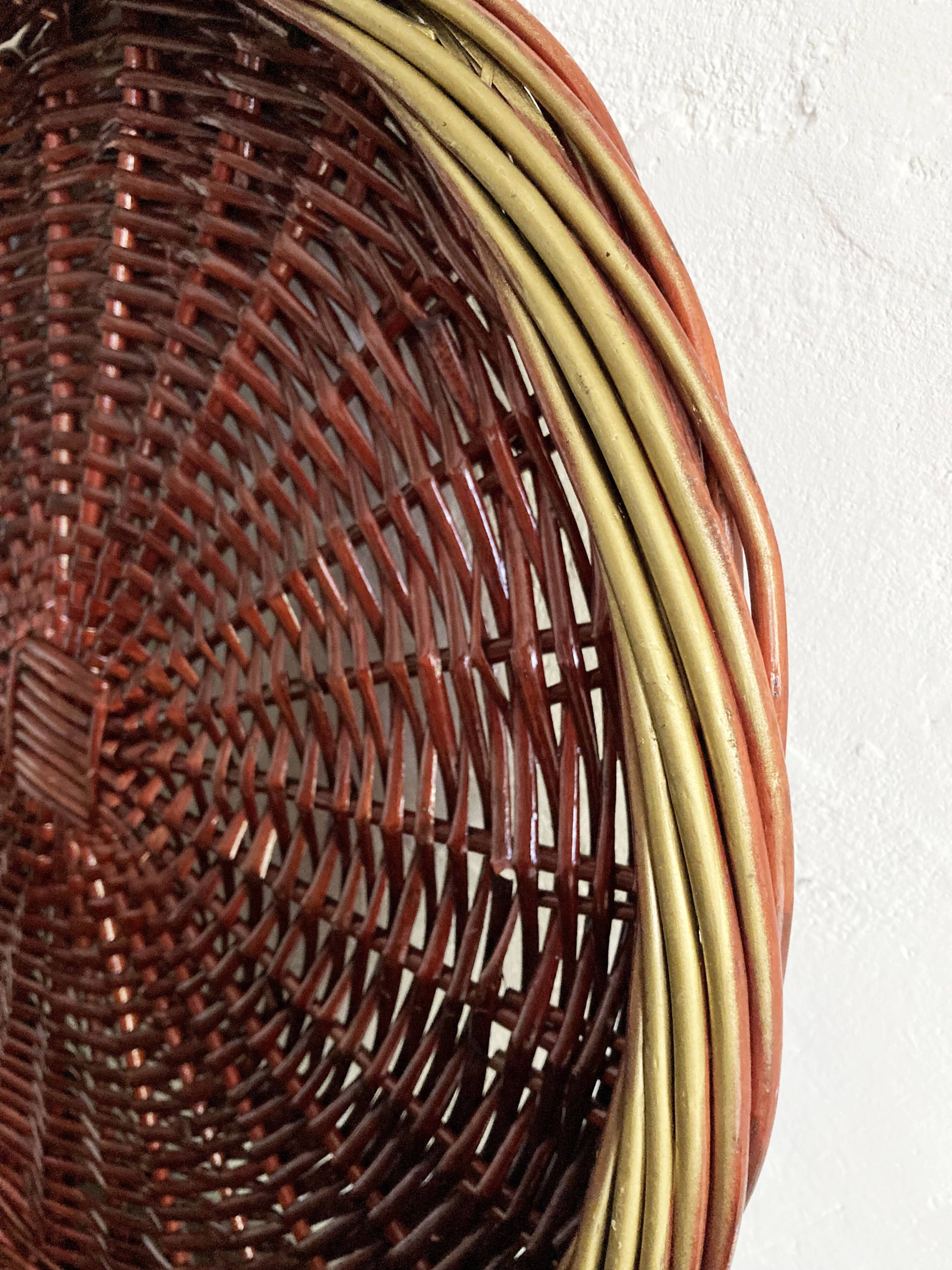 Trio de plateaux en osier