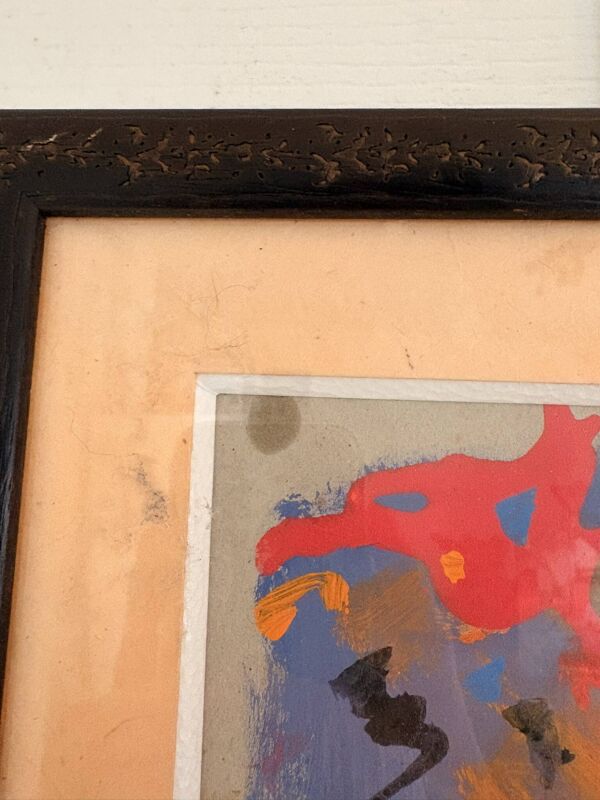 Peinture Papier Encadré WILLIAM BRUI contemporain abstrait modernisme