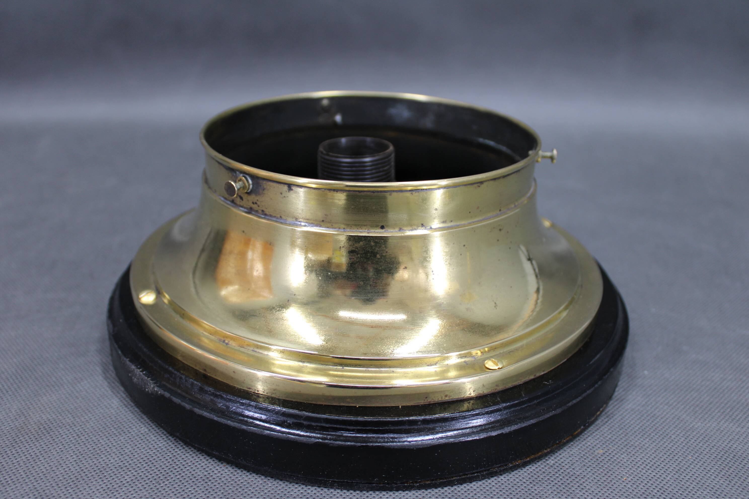 1920s Secession Brass and Glass Table lamp, Czechoslovakia