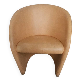 Fauteuil cuir orange poltrona frau intervista