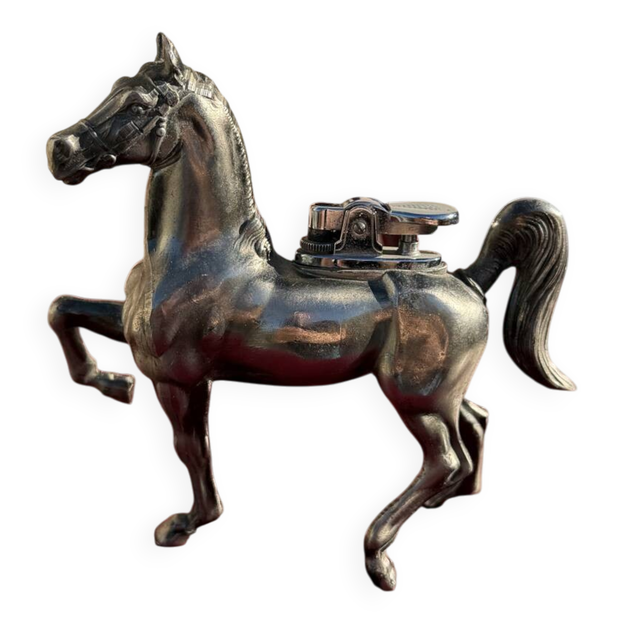 Briquet métal  forme cheval vintage