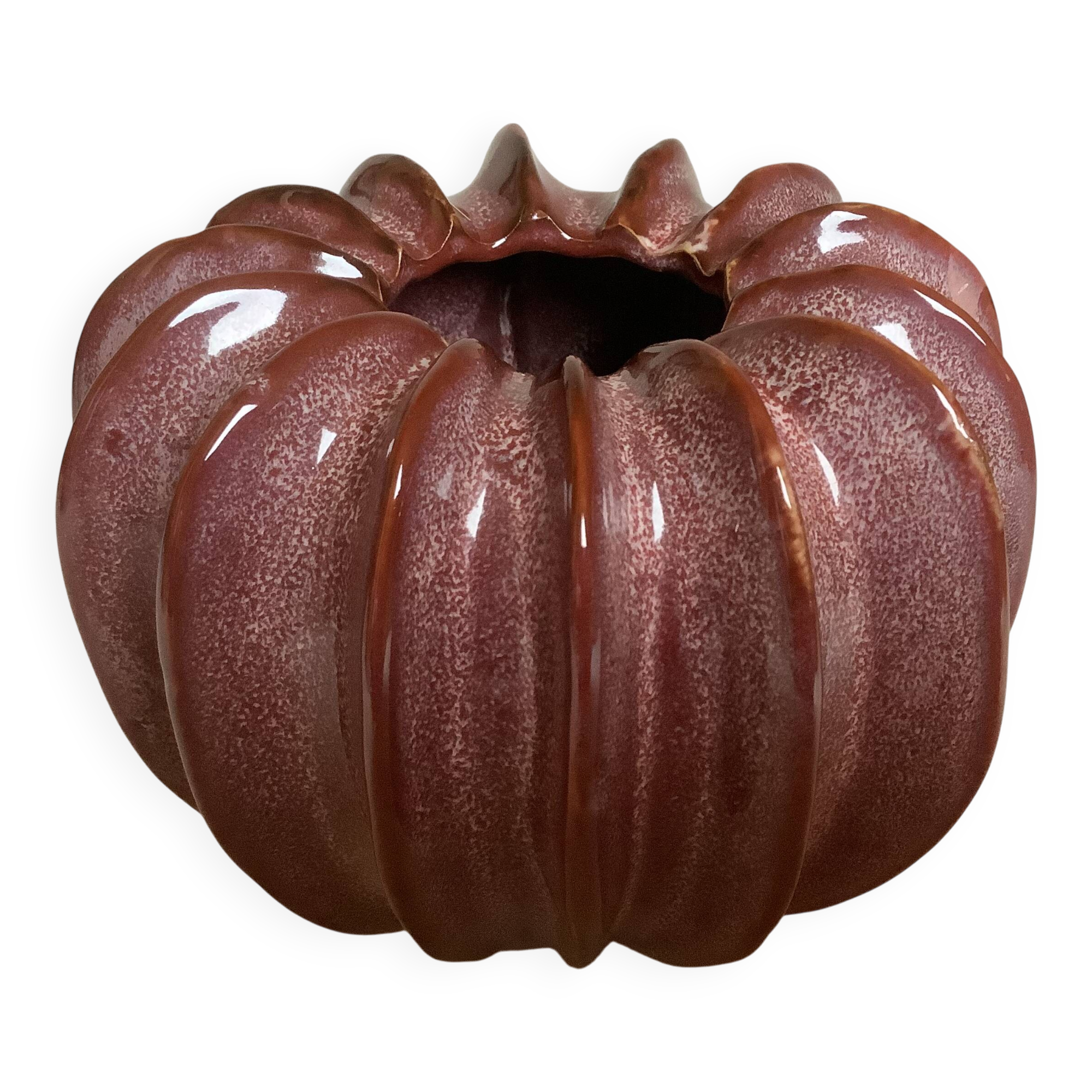 Burgundy organic shaped vase