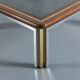 Table basse moderne du milieu du siècle en laiton et chrome par Romeo Rega, Italie, années 1970.