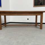 Solid pine table with its extension, 1950s