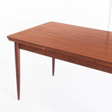 Table en teck avec rallonges de style scandinave - France, 1960