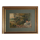 Tableau peinture sur huile ancienne