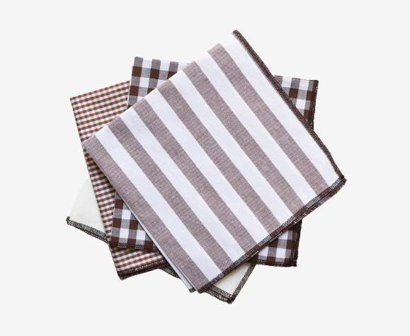 Lot de 4 serviettes dépareillés