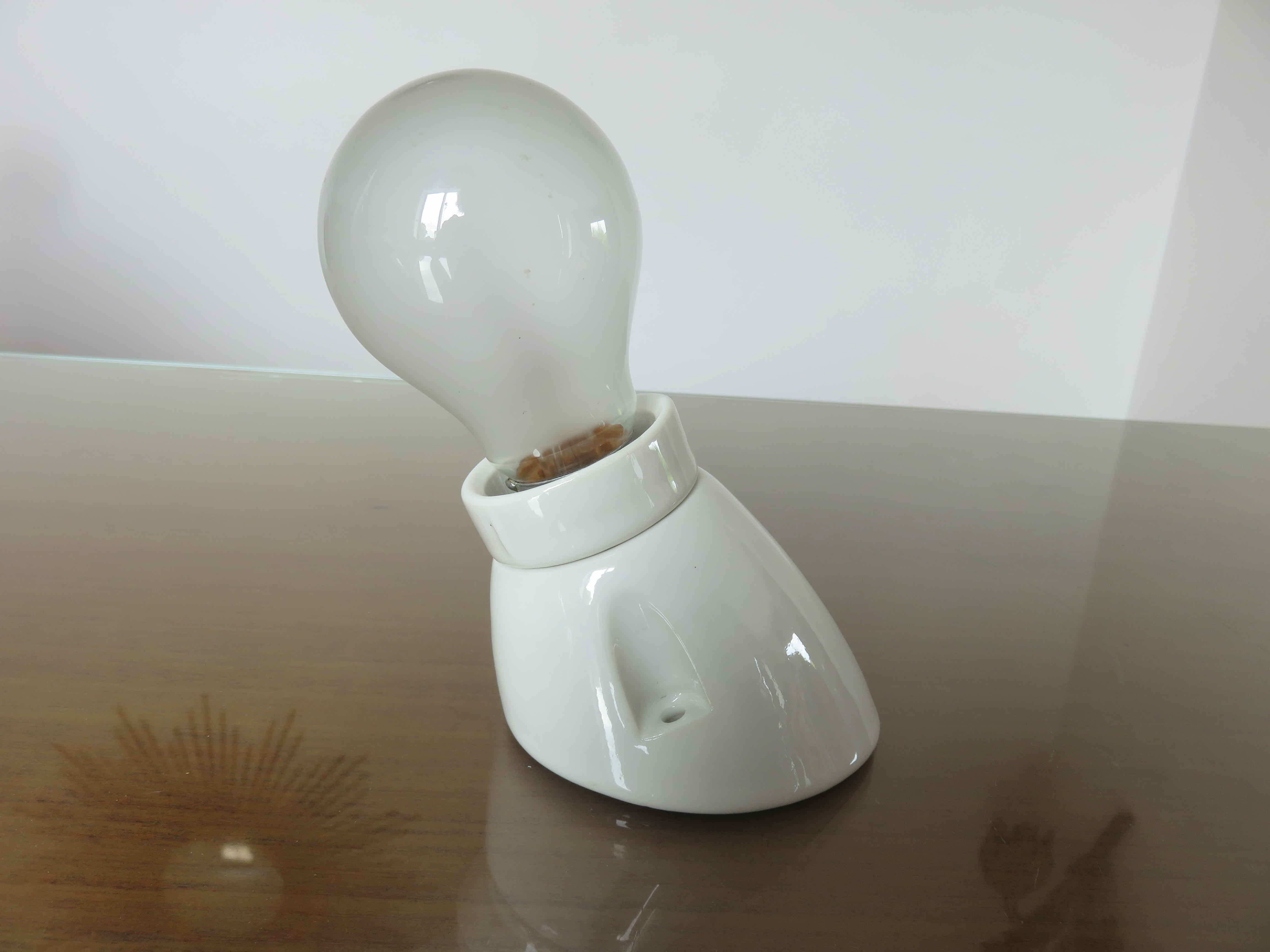 Pair of art deco style porcelain wall lamps