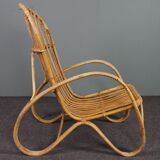 Rattan armchair, Rohé Noordwolde, 1950
