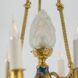 Louis XVI style chandelier in gilded bronze. Circa 1900.