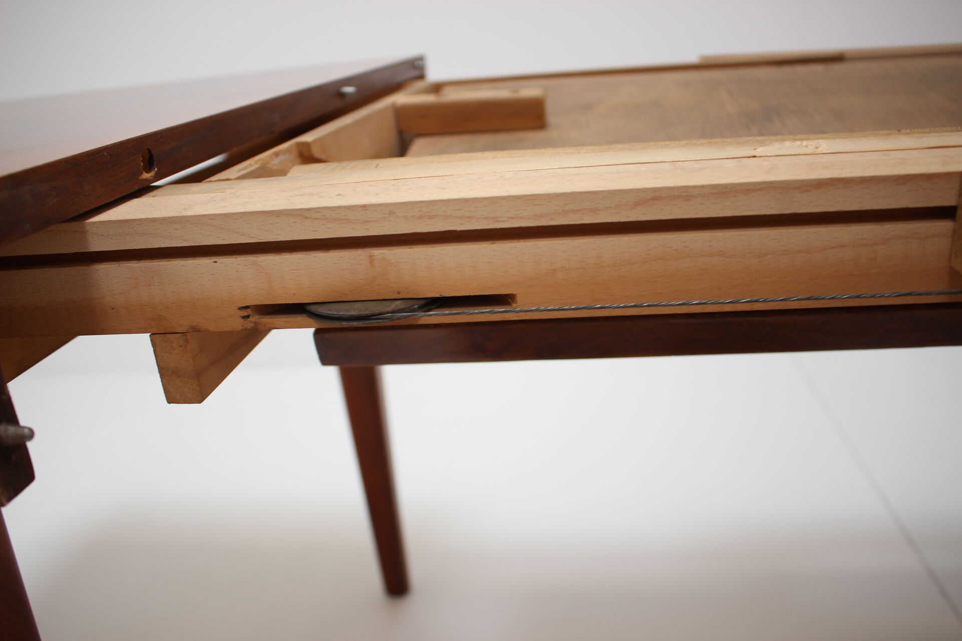 Art deco extendable dining table designed by Jindrich Halabala, 1940s