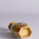 Chinese Yellow Glazed Hexagonal Relief Porcelain Vase with Prunus Motif